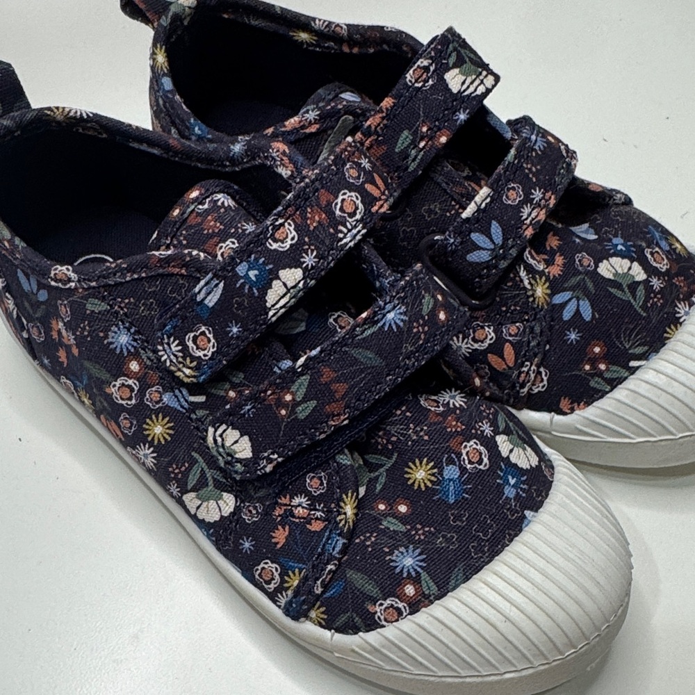 Cat & Jack Navy Floral Kids Sneakers